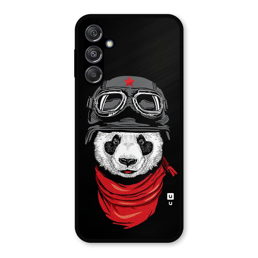 Cool Panda Soldier Art Metal Back Case for Galaxy M34 5G