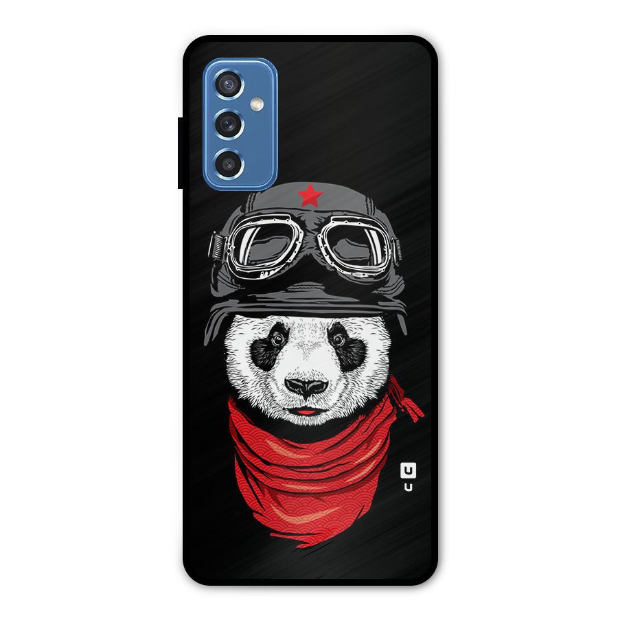 Cool Panda Soldier Art Metal Back Case for Galaxy M52 5G