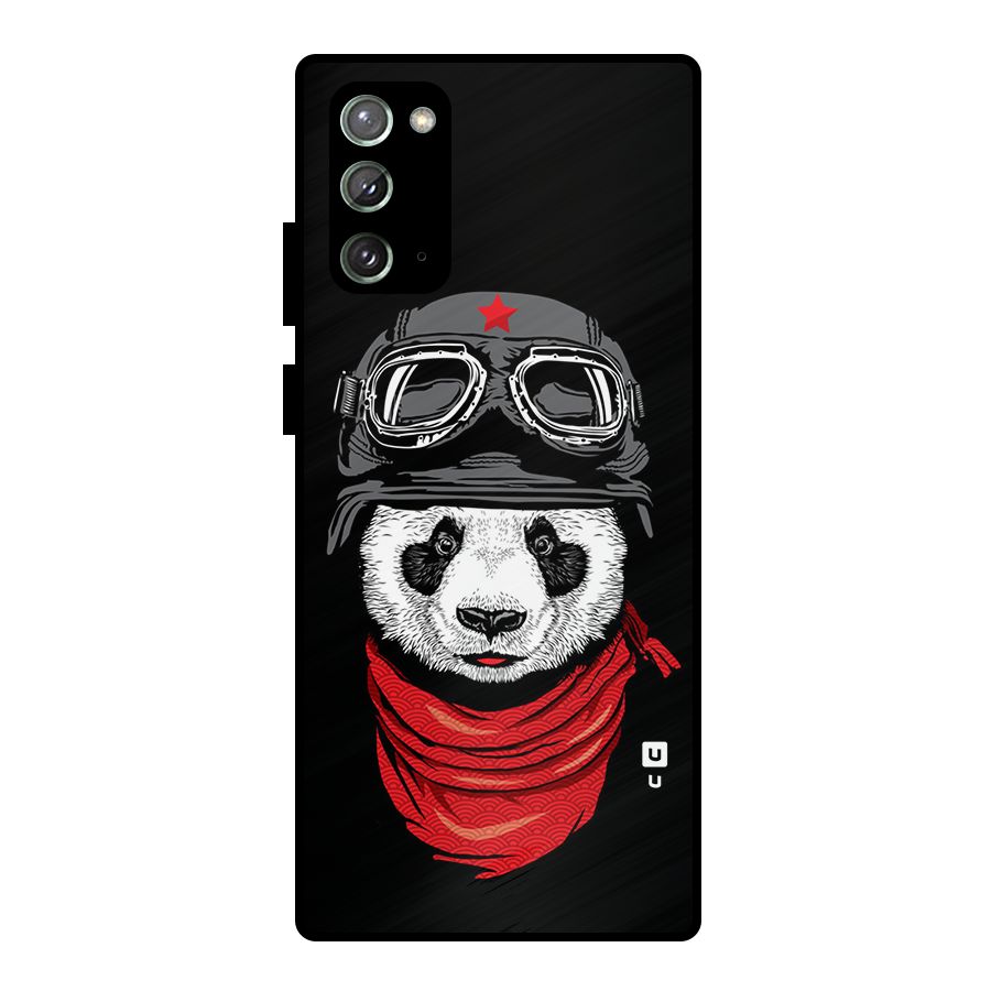 Cool Panda Soldier Art Metal Back Case for Galaxy Note 20