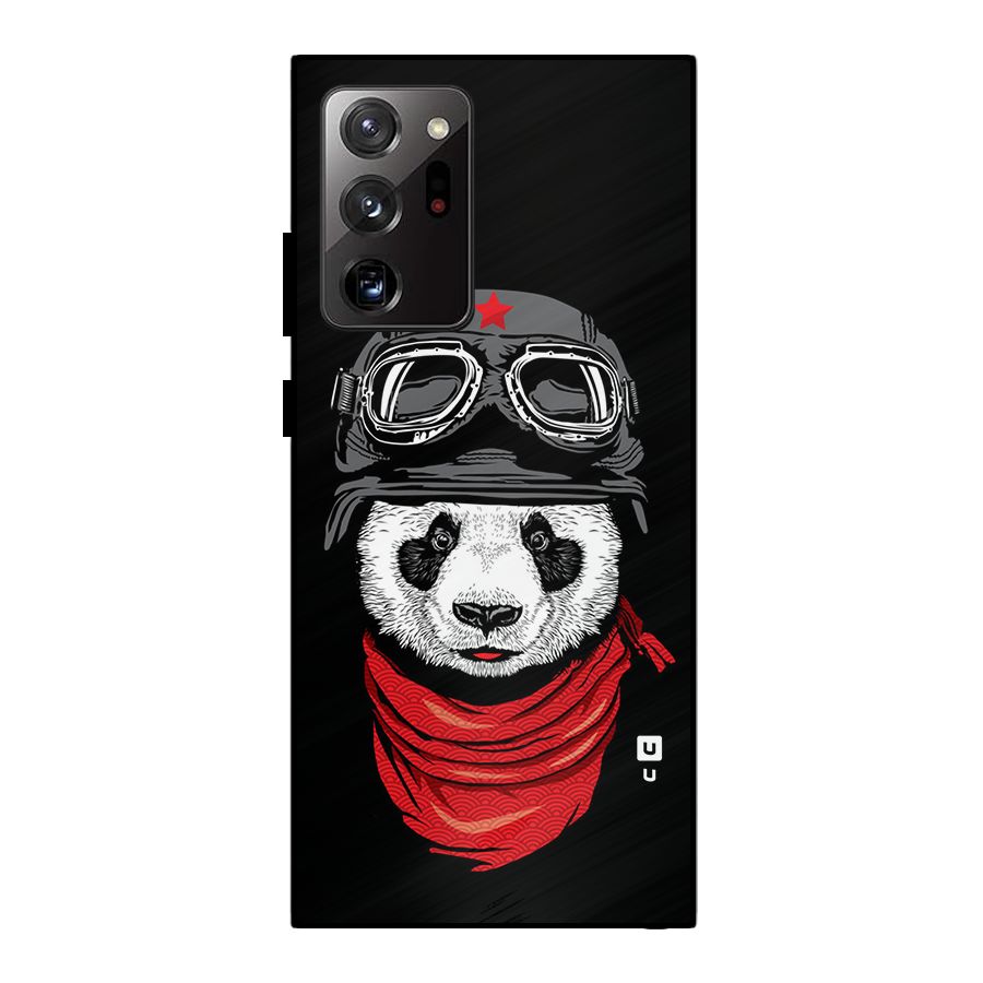 Cool Panda Soldier Art Metal Back Case for Galaxy Note 20 Ultra