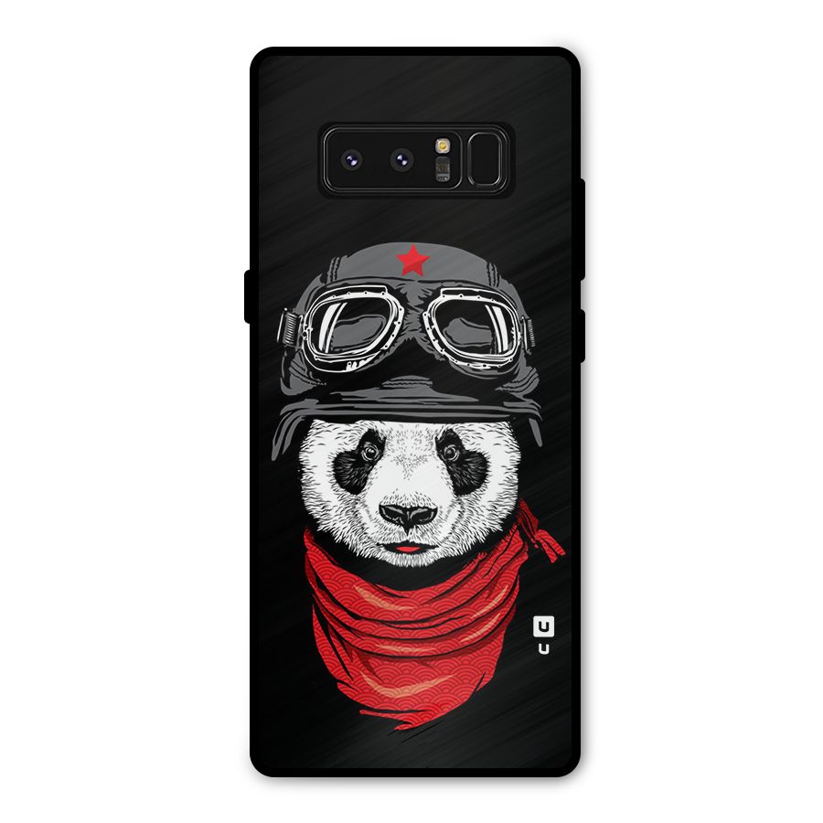Cool Panda Soldier Art Metal Back Case for Galaxy Note 8