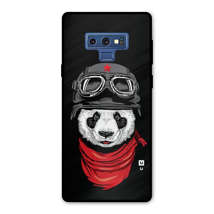 Cool Panda Soldier Art Metal Back Case for Galaxy Note 9