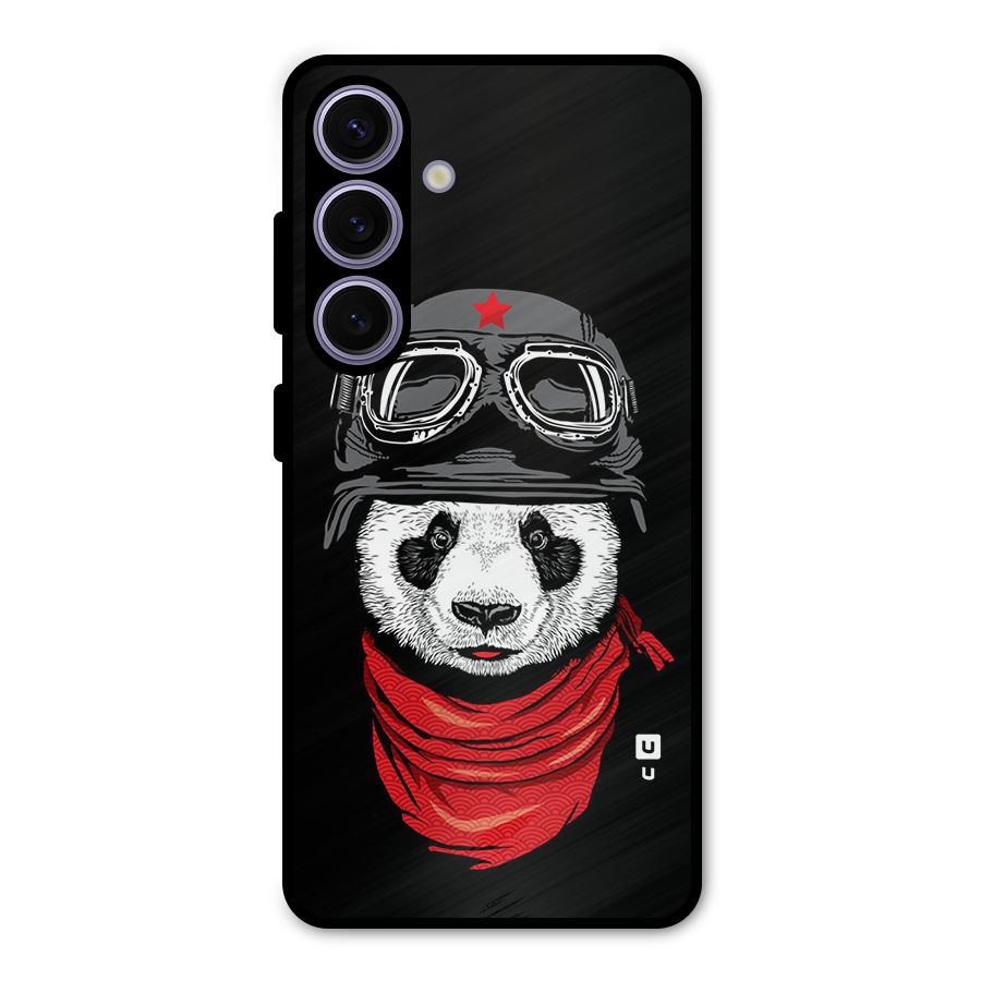 Cool Panda Soldier Art Metal Back Case for Galaxy S24