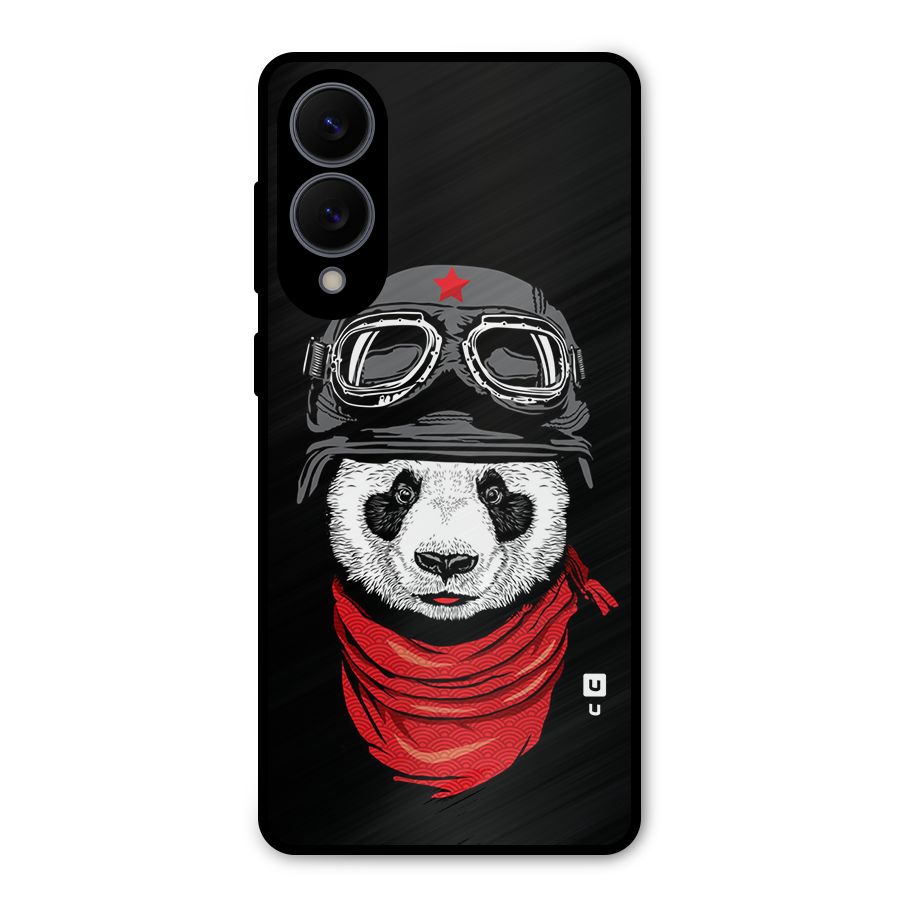 Cool Panda Soldier Art Metal Back Case for Galaxy S25 Edge