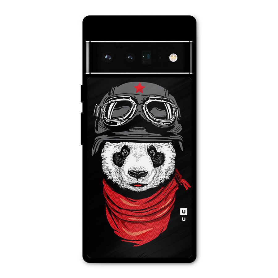 Cool Panda Soldier Art Metal Back Case for Google Pixel 6 Pro