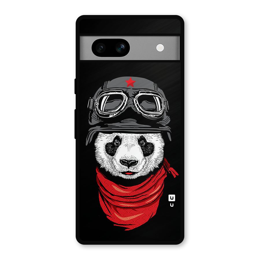Cool Panda Soldier Art Metal Back Case for Google Pixel 7a
