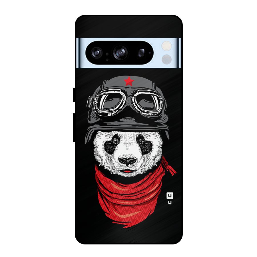 Cool Panda Soldier Art Metal Back Case for Google Pixel 8 Pro
