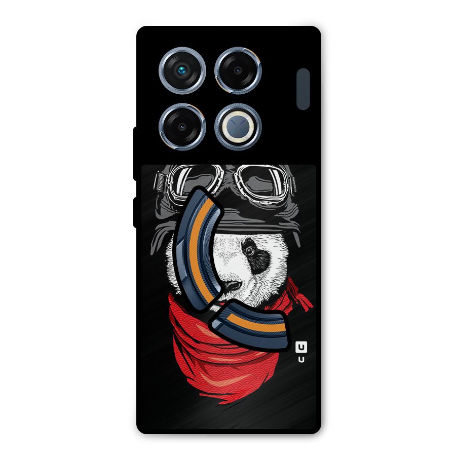 Cool Panda Soldier Art Metal Back Case for Infinix GT 20 Pro