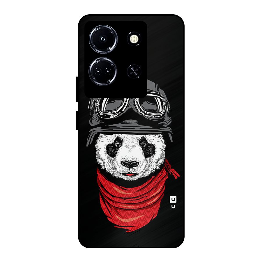 Cool Panda Soldier Art Metal Back Case for Infinix Note 30 5G