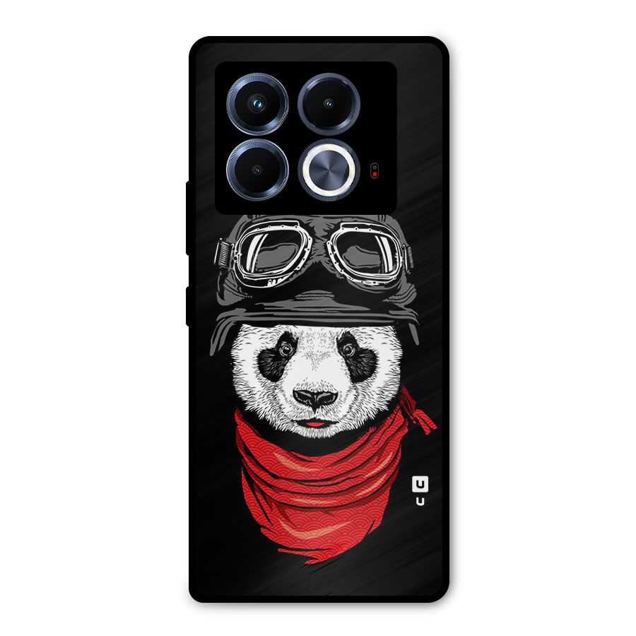 Cool Panda Soldier Art Metal Back Case for Infinix Note 40 5G