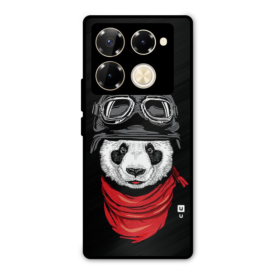 Cool Panda Soldier Art Metal Back Case for Infinix Note 40 Pro Plus