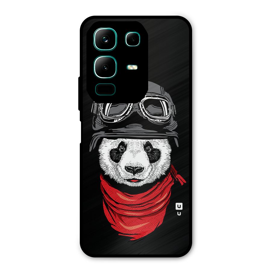 Cool Panda Soldier Art Metal Back Case for Infinix Note 50x