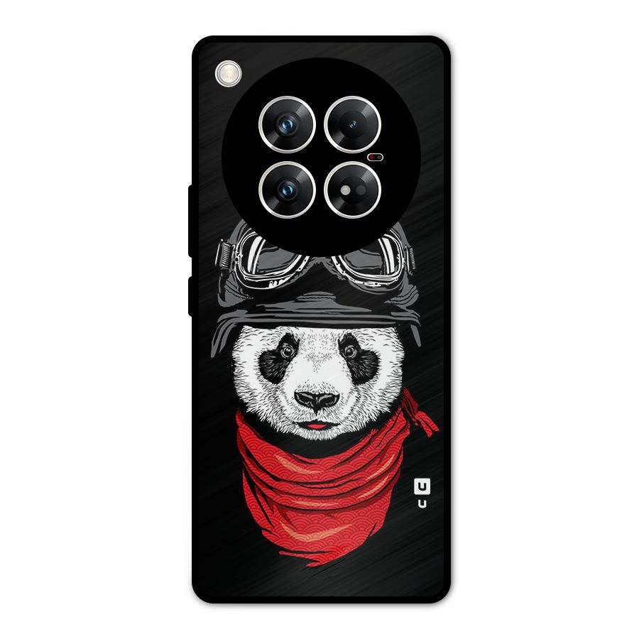 Cool Panda Soldier Art Metal Back Case for Infinix Zero 40 5G