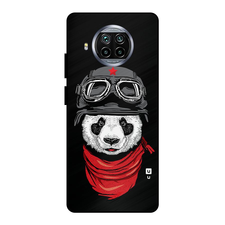Cool Panda Soldier Art Metal Back Case for Mi 10i
