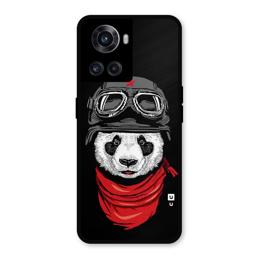 Cool Panda Soldier Art Metal Back Case for OnePlus 10R