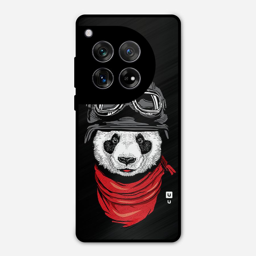 Cool Panda Soldier Art Metal Back Case for OnePlus 12