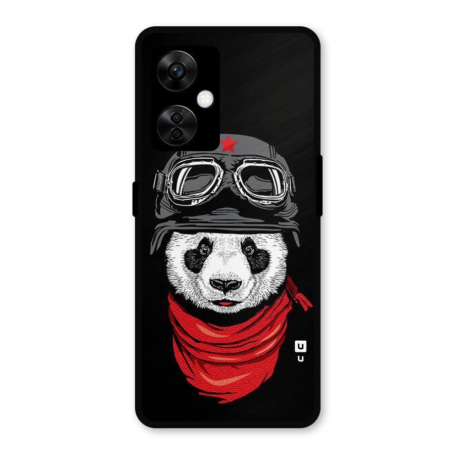 Cool Panda Soldier Art Metal Back Case for OnePlus Nord CE 3 Lite