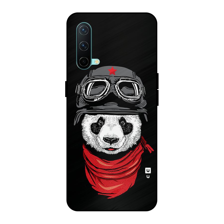 Cool Panda Soldier Art Metal Back Case for OnePlus Nord CE 5G