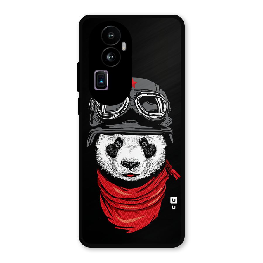 Cool Panda Soldier Art Metal Back Case for Oppo Reno10 Pro Plus