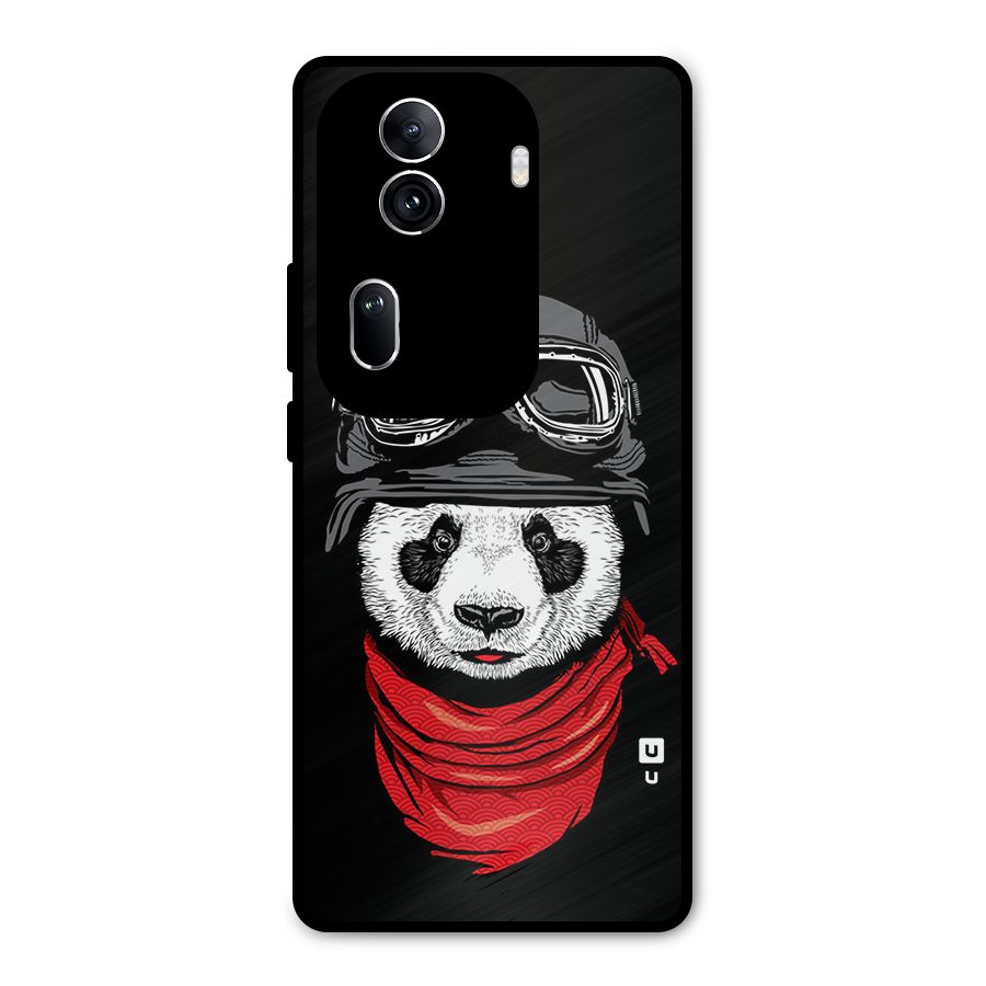 Cool Panda Soldier Art Metal Back Case for Oppo Reno11 Pro 5G