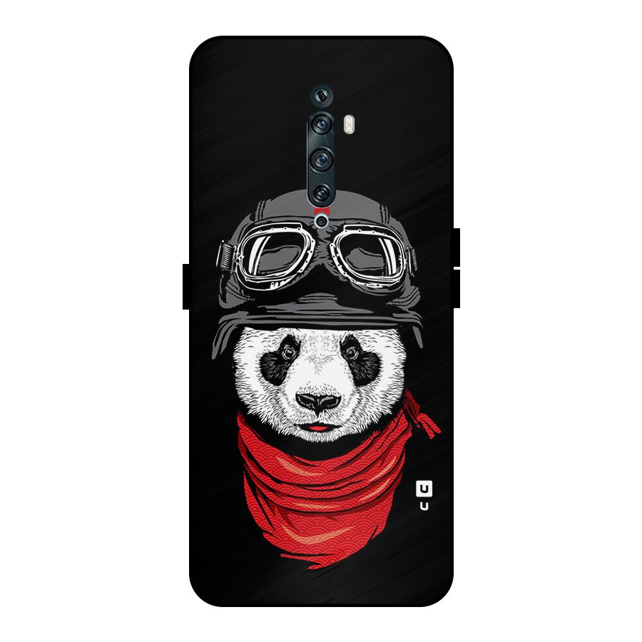 Cool Panda Soldier Art Metal Back Case for Oppo Reno2 Z