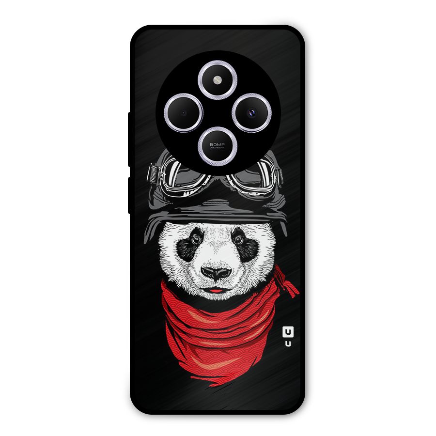Cool Panda Soldier Art Metal Back Case for Poco C75 5G