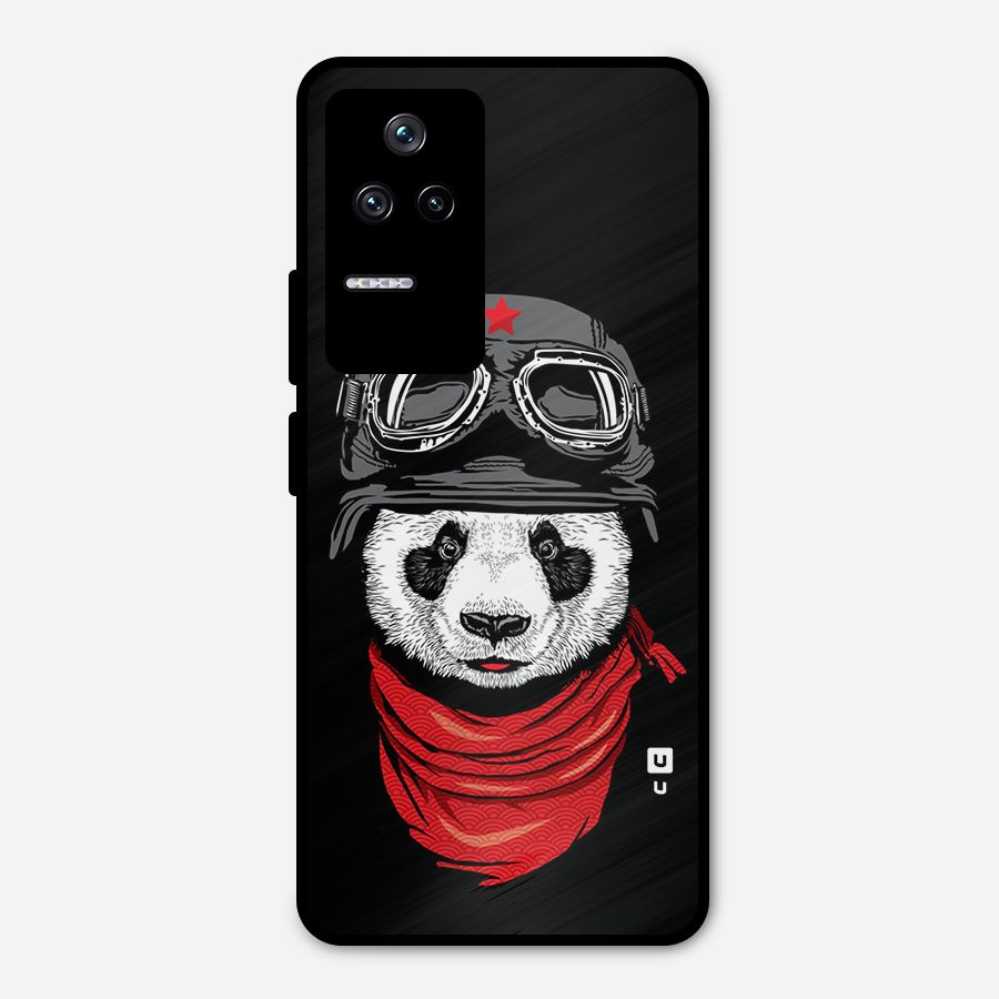 Cool Panda Soldier Art Metal Back Case for Poco F4 5G