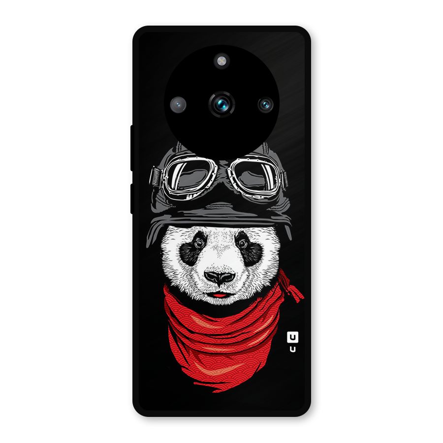 Cool Panda Soldier Art Metal Back Case for Realme 11 Pro