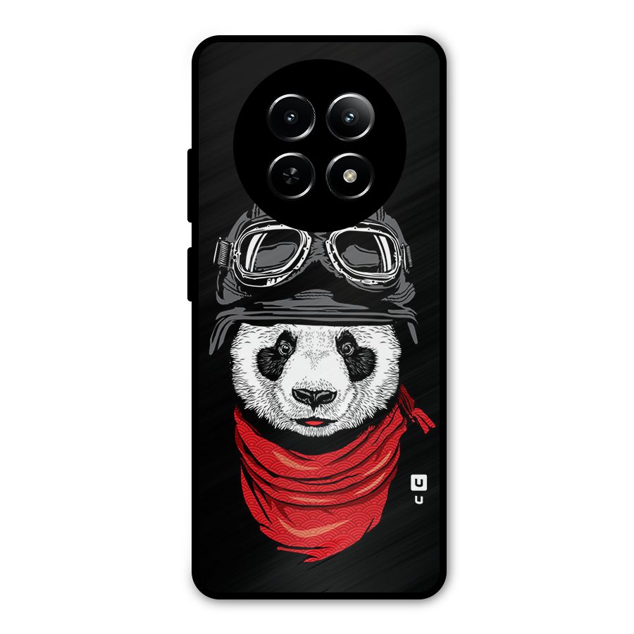 Cool Panda Soldier Art Metal Back Case for Realme 12x 5G