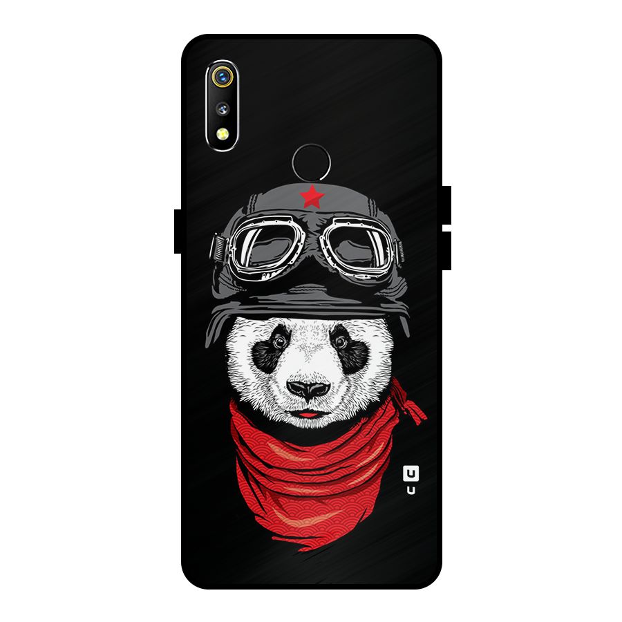 Cool Panda Soldier Art Metal Back Case for Realme 3i