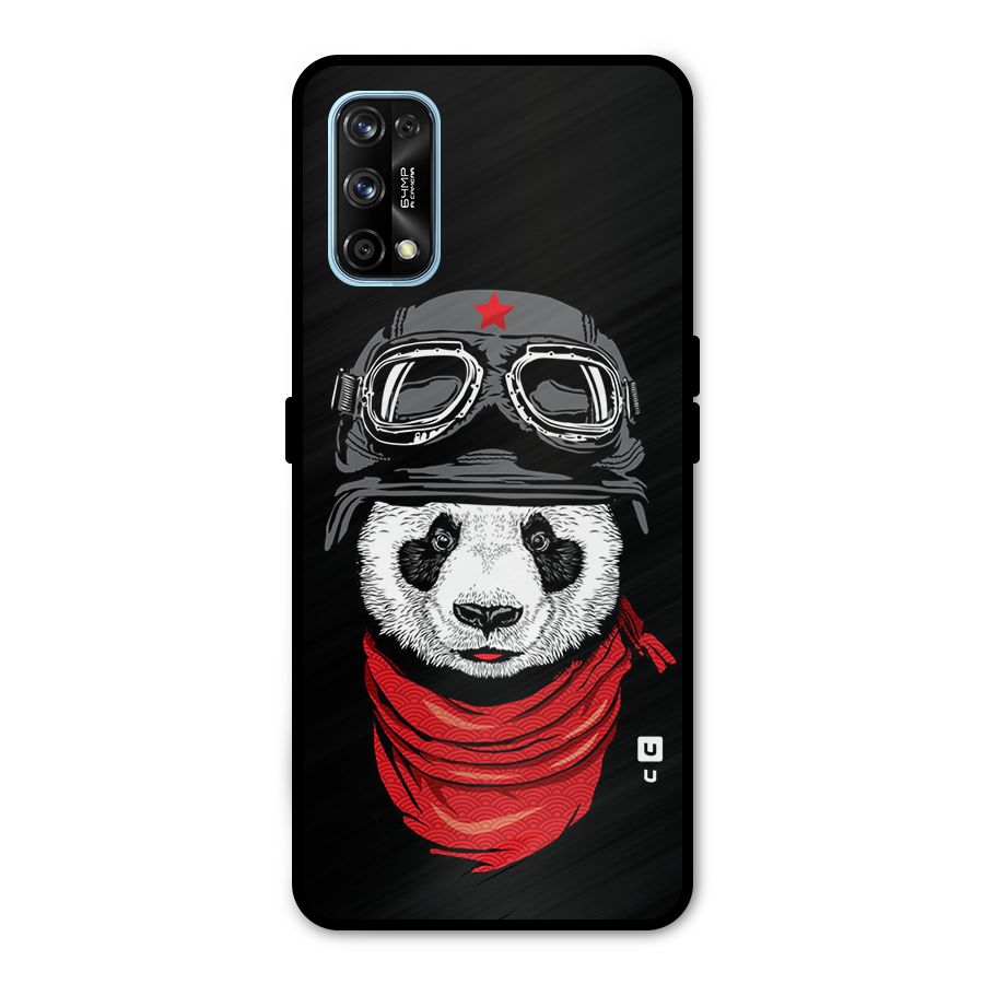 Cool Panda Soldier Art Metal Back Case for Realme 7 Pro