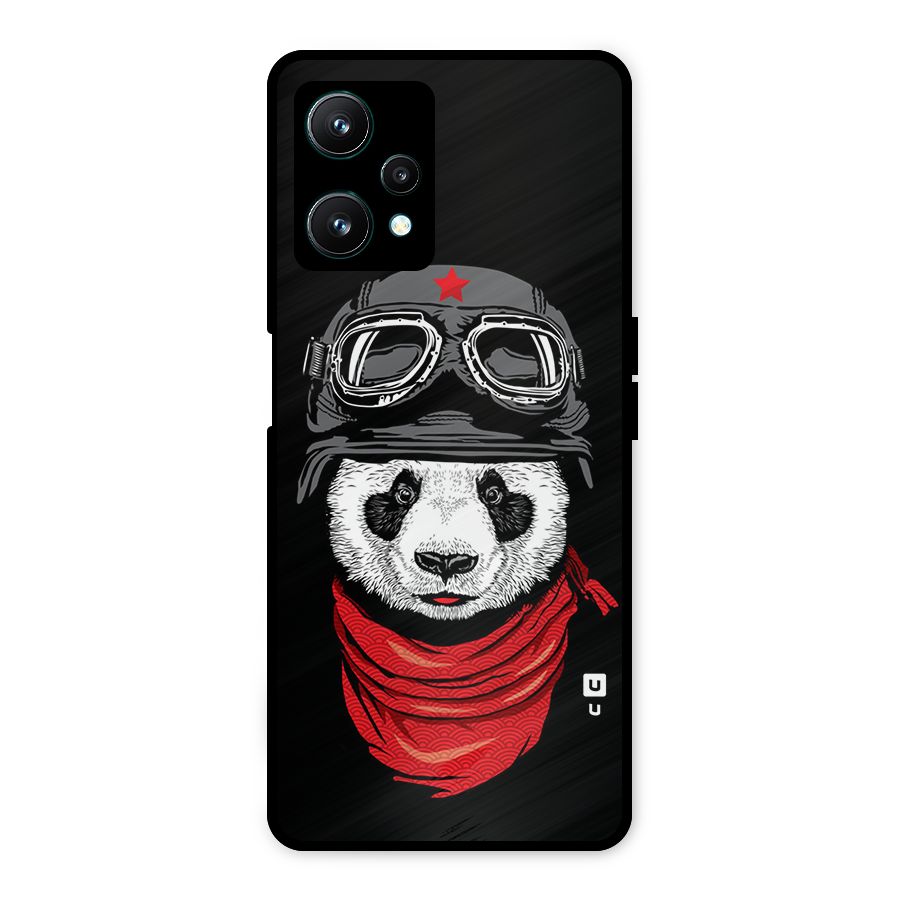 Cool Panda Soldier Art Metal Back Case for Realme 9 Pro 5G