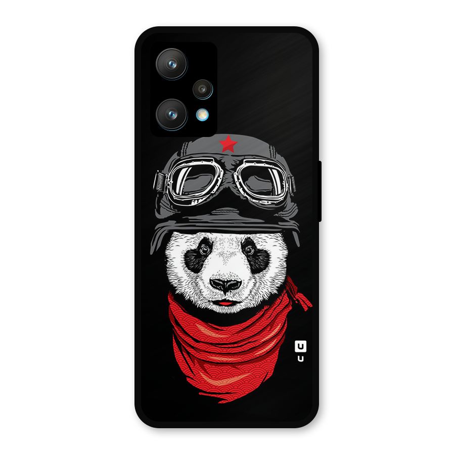 Cool Panda Soldier Art Metal Back Case for Realme 9 Pro Plus 5G