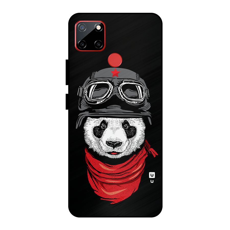 Cool Panda Soldier Art Metal Back Case for Realme C12