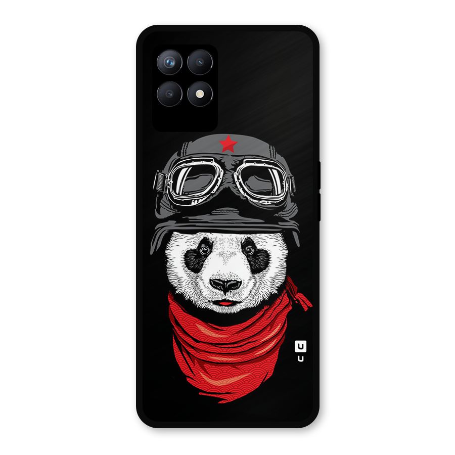 Cool Panda Soldier Art Metal Back Case for Realme Narzo 50