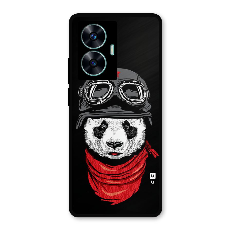 Cool Panda Soldier Art Metal Back Case for Realme Narzo N55