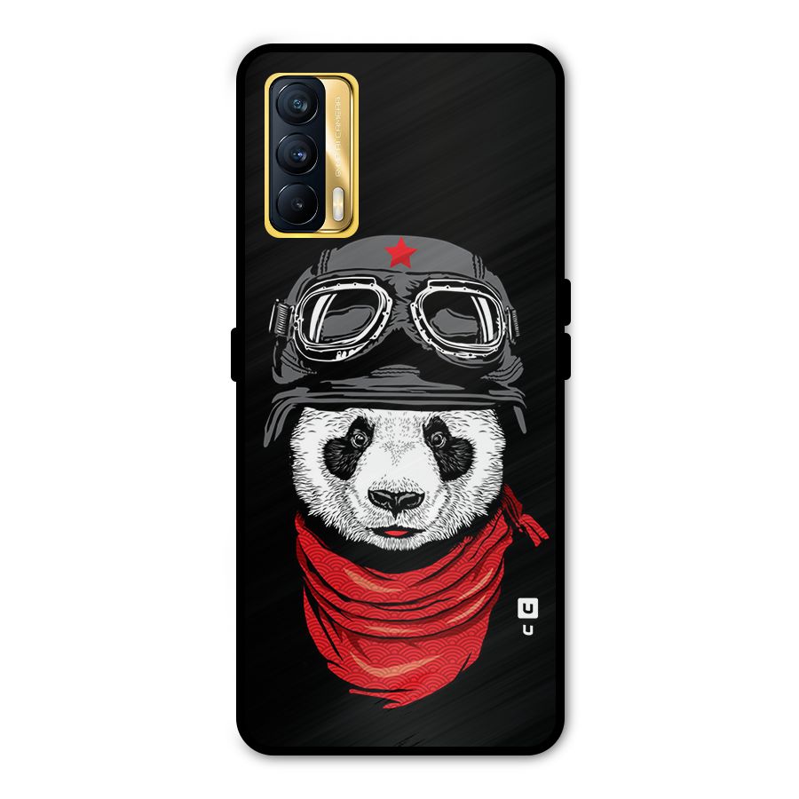 Cool Panda Soldier Art Metal Back Case for Realme X7