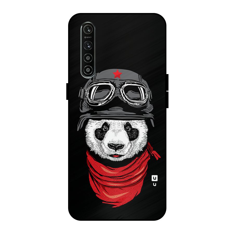 Cool Panda Soldier Art Metal Back Case for Realme XT