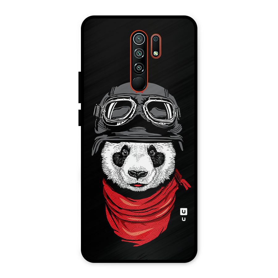 Cool Panda Soldier Art Metal Back Case for Redmi 9 Prime
