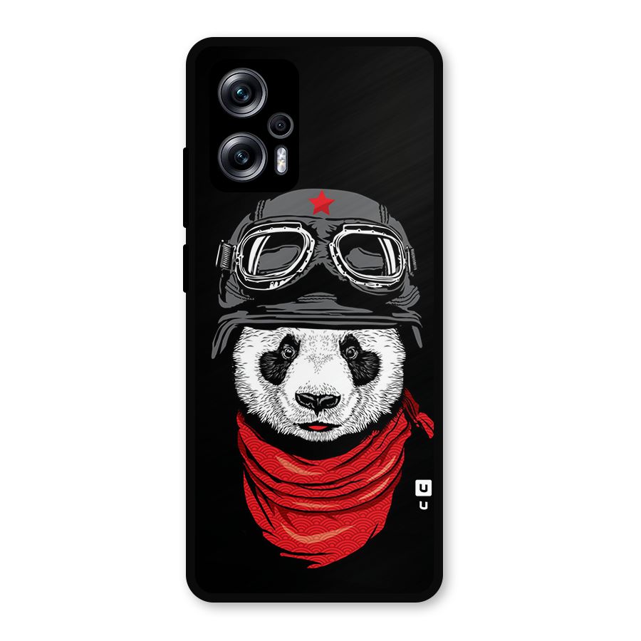 Cool Panda Soldier Art Metal Back Case for Redmi K50i