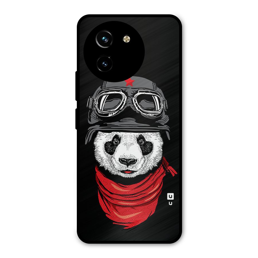 Cool Panda Soldier Art Metal Back Case for Vivo T3x