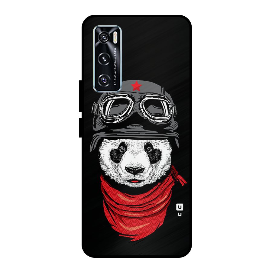 Cool Panda Soldier Art Metal Back Case for Vivo V20 SE