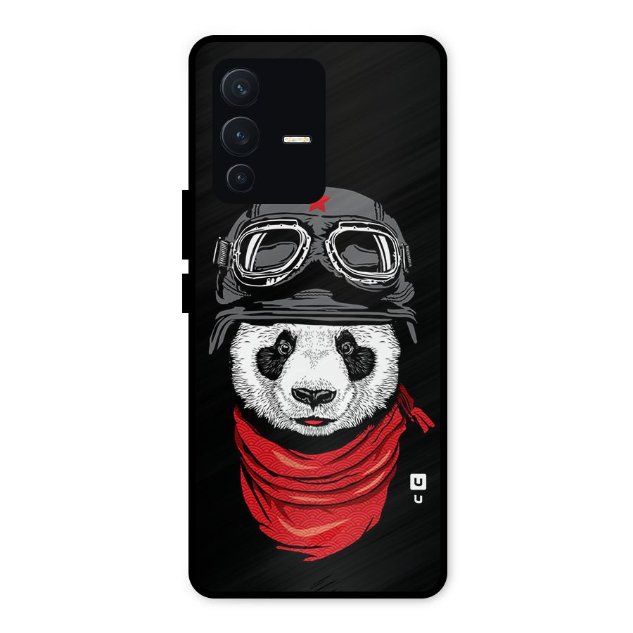 Cool Panda Soldier Art Metal Back Case for Vivo V23 5G