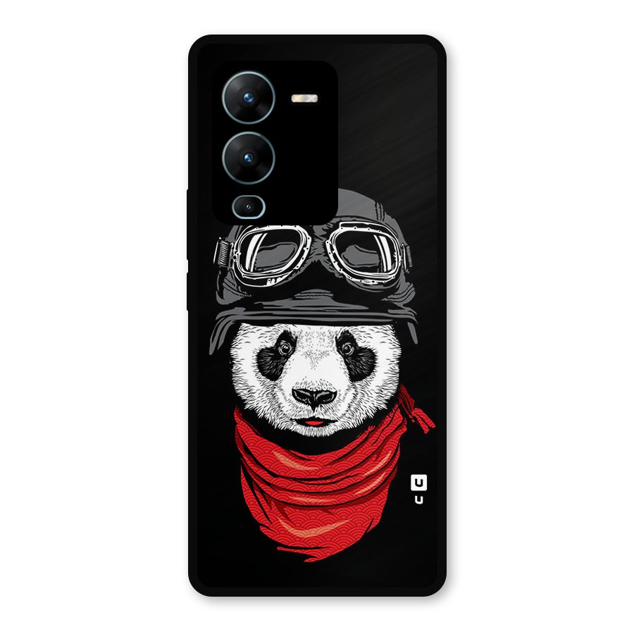 Cool Panda Soldier Art Metal Back Case for Vivo V25 Pro
