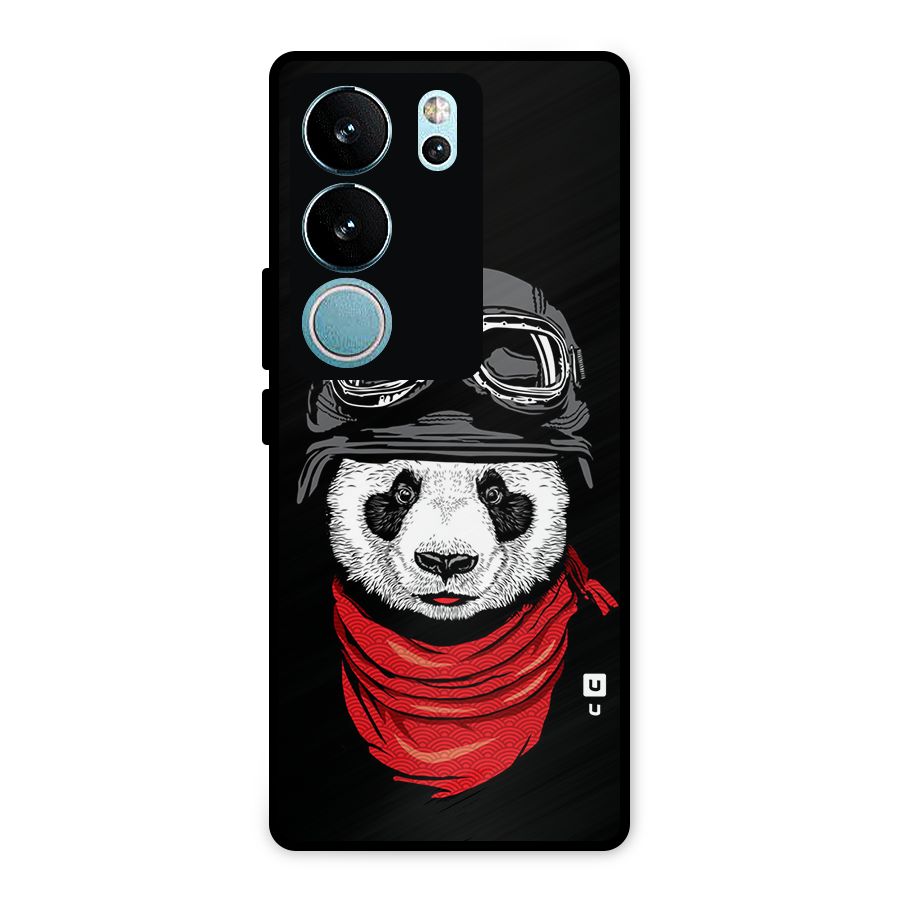 Cool Panda Soldier Art Metal Back Case for Vivo V29