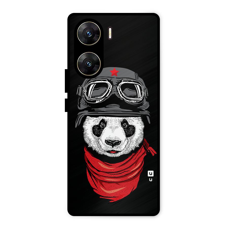 Cool Panda Soldier Art Metal Back Case for Vivo V29e