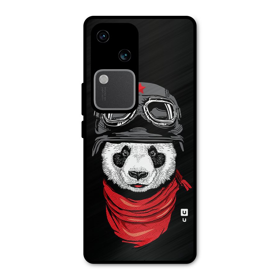 Cool Panda Soldier Art Metal Back Case for Vivo V30