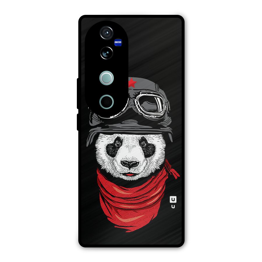Cool Panda Soldier Art Metal Back Case for Vivo V40