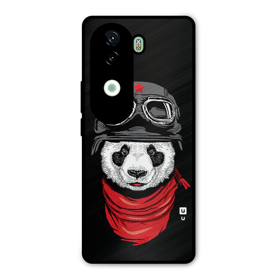 Cool Panda Soldier Art Metal Back Case for Vivo V40e