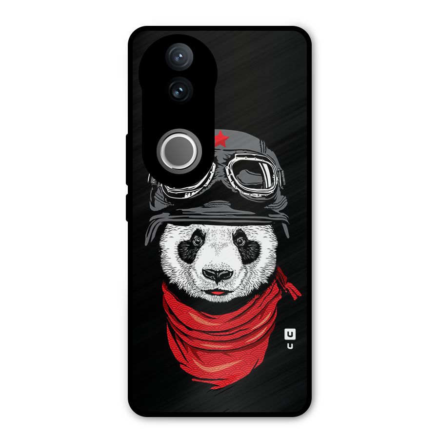 Cool Panda Soldier Art Metal Back Case for Vivo V50